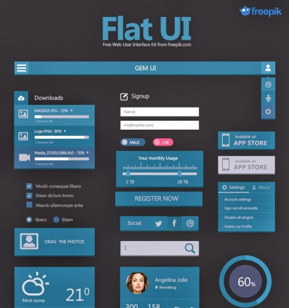 Free Deal: Flat User Interface Set Free Deal: Flat User Interface Set