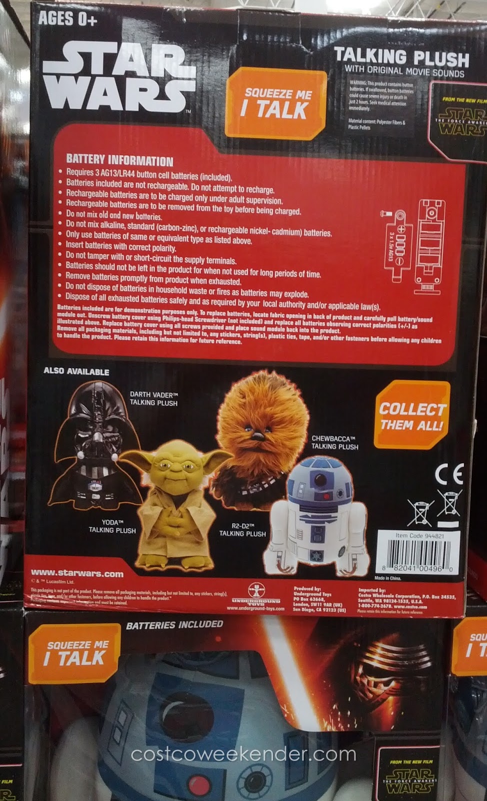Disney Star Wars Talking Plush Costco Weekender