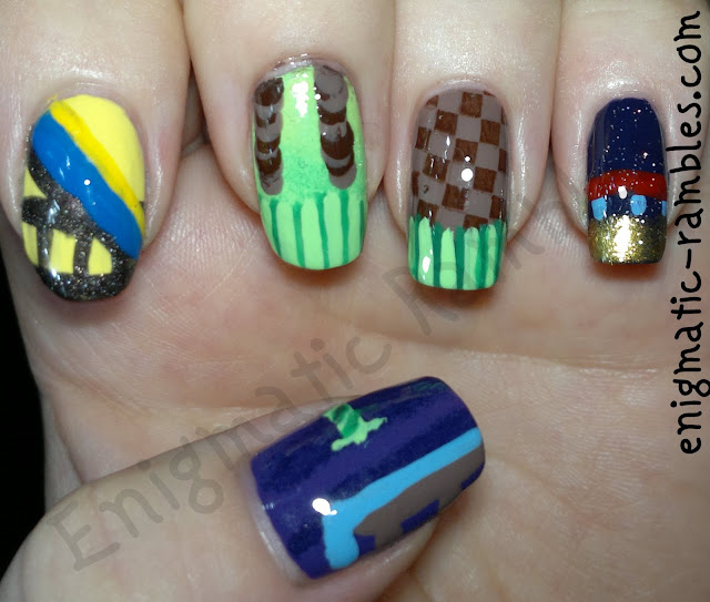 Sonic 2 Nails Sonic-The-Hedgehog-2-nails-nail-art-freehand-mega-drive