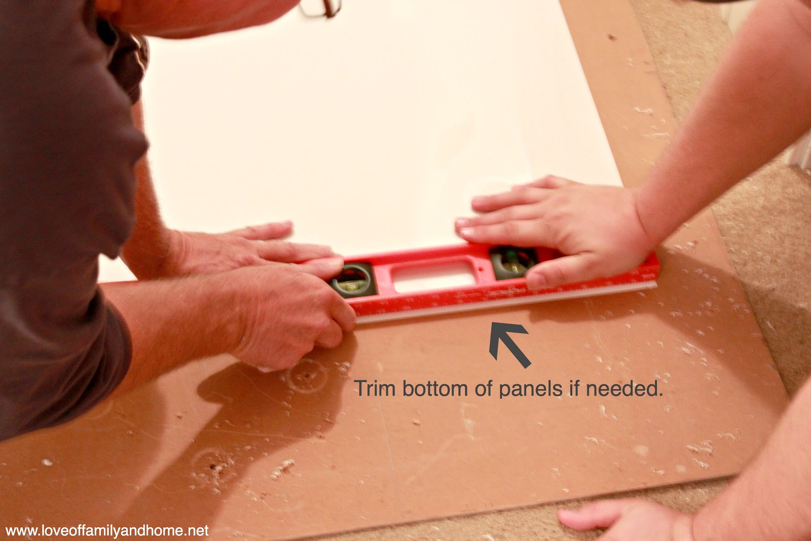 Shower Before & After with Tub Surround Tutorial - Love of Family Shower Before & After with Tub Surround Tutorial - Love of Family