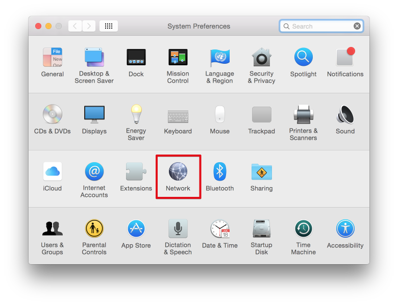 System Preferences Network