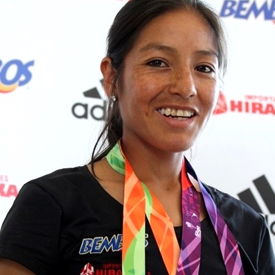 INES MELCHOR - DEPORTISTA PERUANA Foto de Inés Melchor con una sonrisa en el rostro