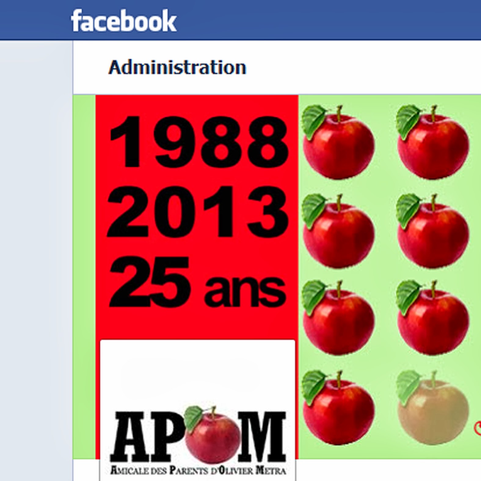 L'Apom est sur Facebook !