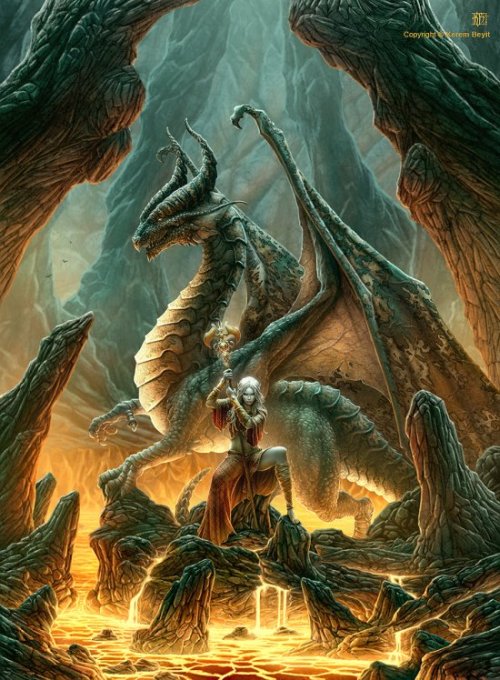 Dragões e mais dragões nas ilustrações de fantasia de Kerem Beyit Kerem Beyit deviantart ilustrações fantasia dragões