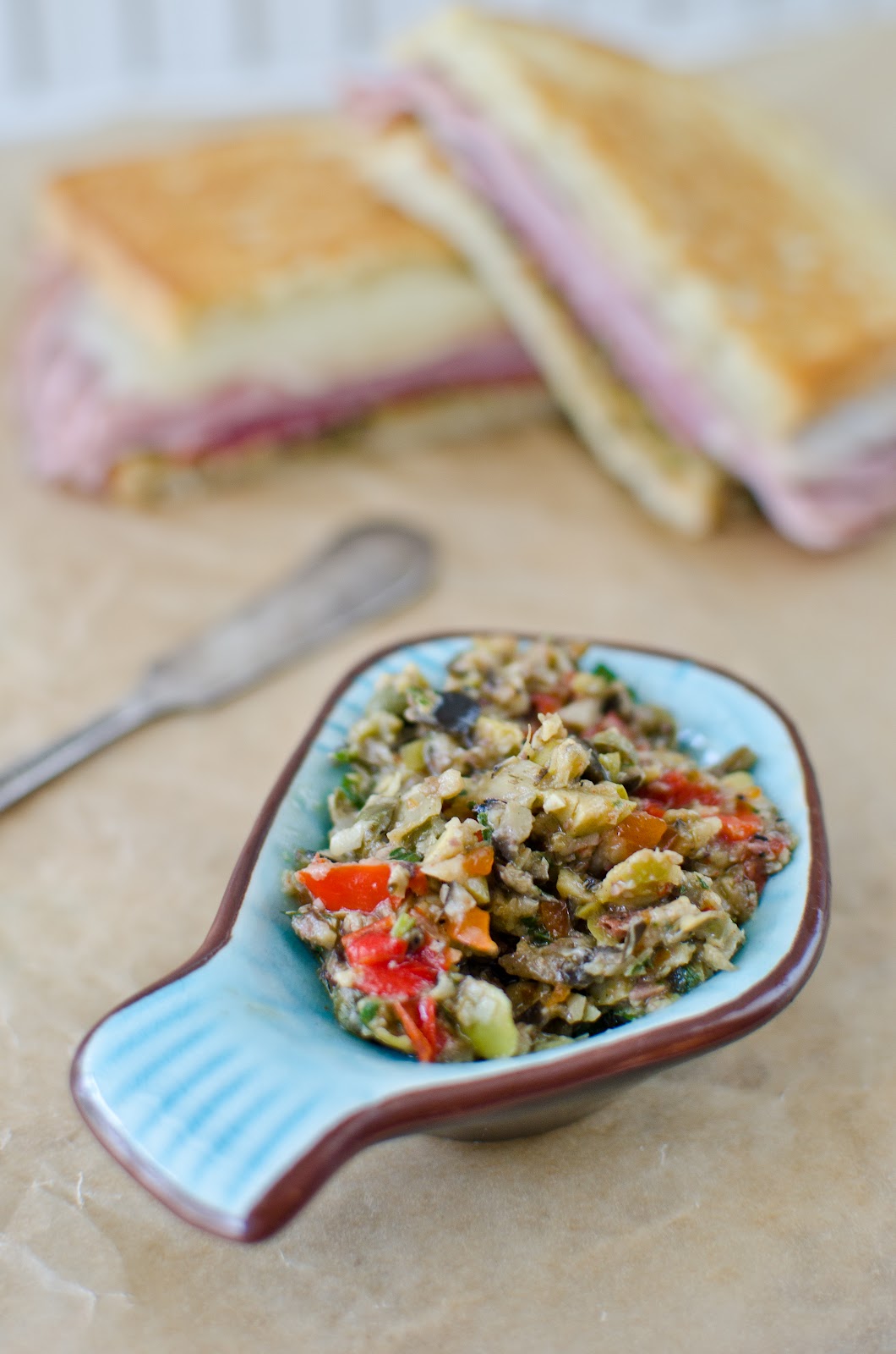 +The Church Cook Mock Muffaletta Sandwich & Olive Salad