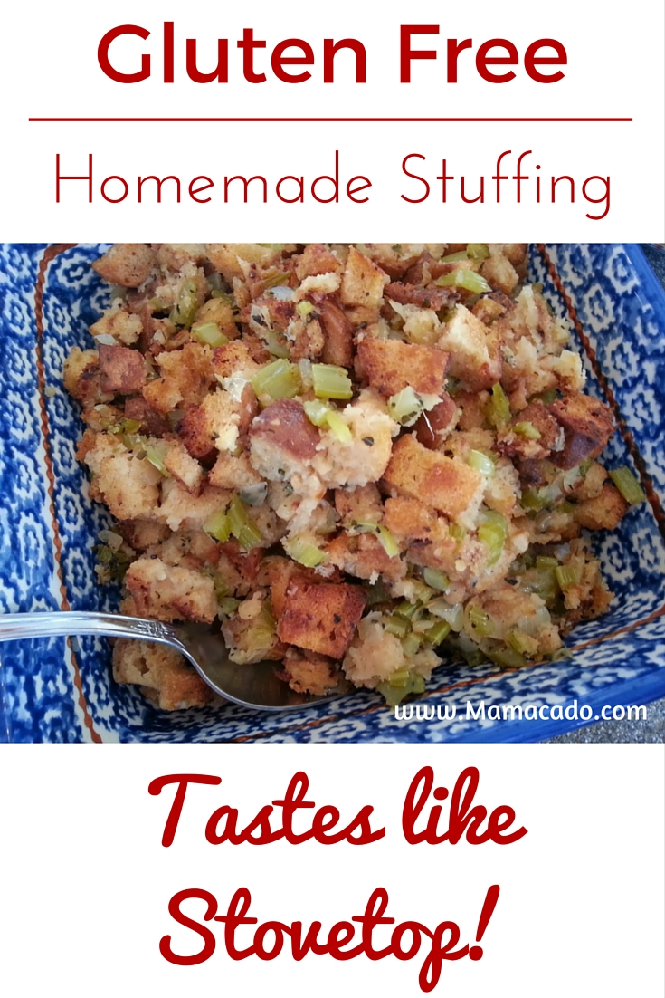 mamacado gluten free homemade stuffing that tastes like stovetop