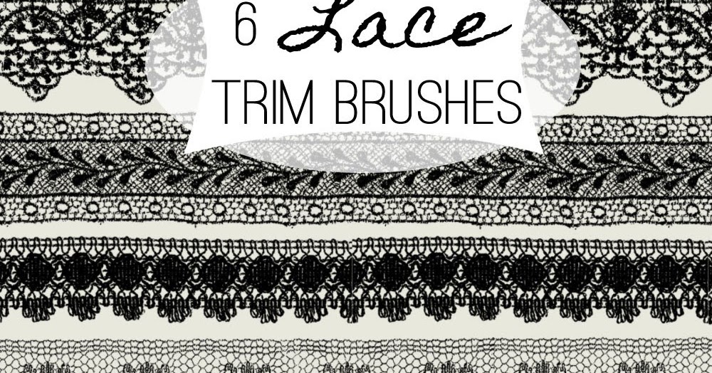6 Lace Trim Brushes Haciendo Designs