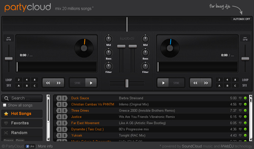 Partycloud, una completa consola de DJ online y gratis Partycloud, una completa consola de DJ online y gratis