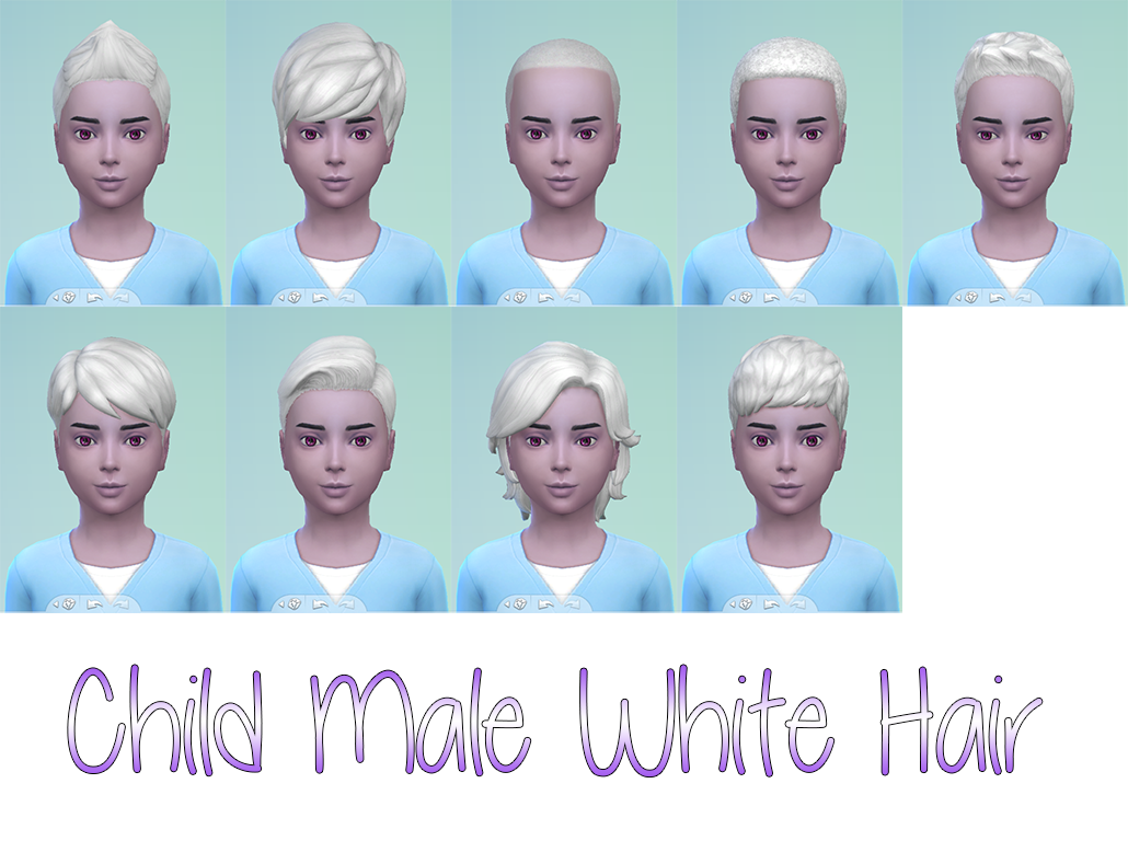 My Sims 4 Blog White Hair For Kids By Starssugarypixels