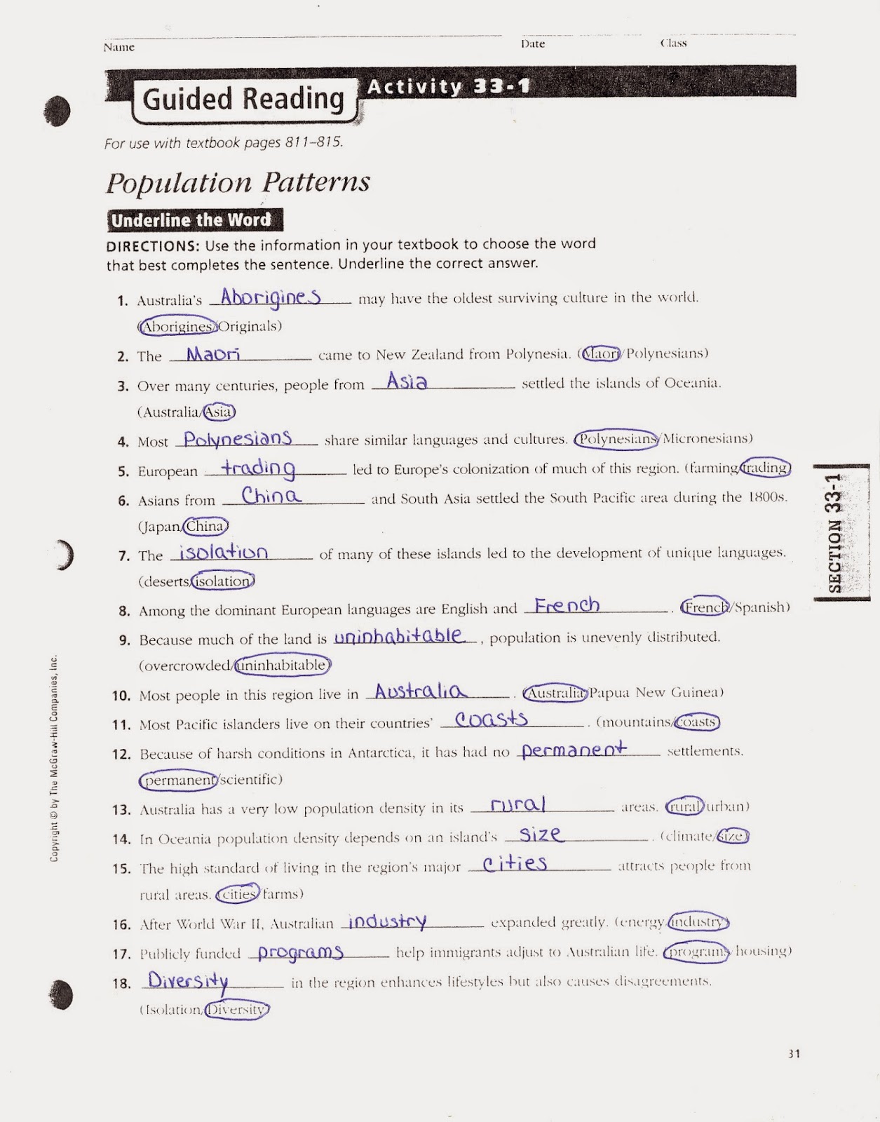 Mr. E's World Geography Page Chapter 33 The Cultural Geography of