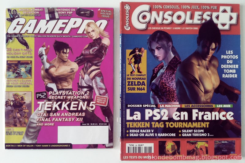 US GamePro issue 185 and French Consoles Plus issue 106 Tekken magazine covers Jin & Nina