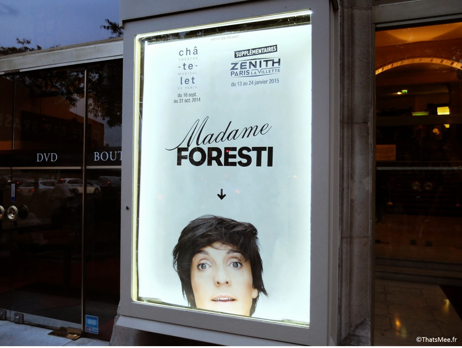 Madame Foresti, nouveau spectacle Florence Foresti Théâtre du Châtelet Paris Florence Foresti critique 40ans quarantaine one-woman show humour Madame Foresti