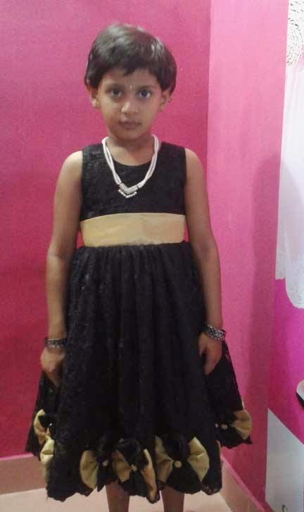 black and golden net frocks