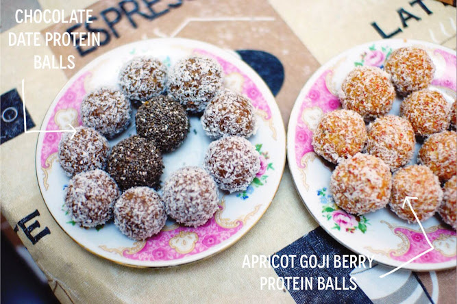 Chocolate Date Protein Bliss Balls Apricot Goji Berry Recipe Food Blog