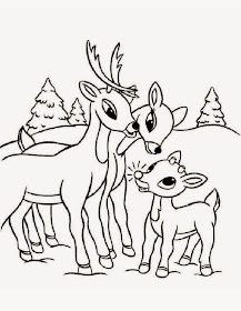 Santa's Reindeer Rudolf coloring.filminspector.com