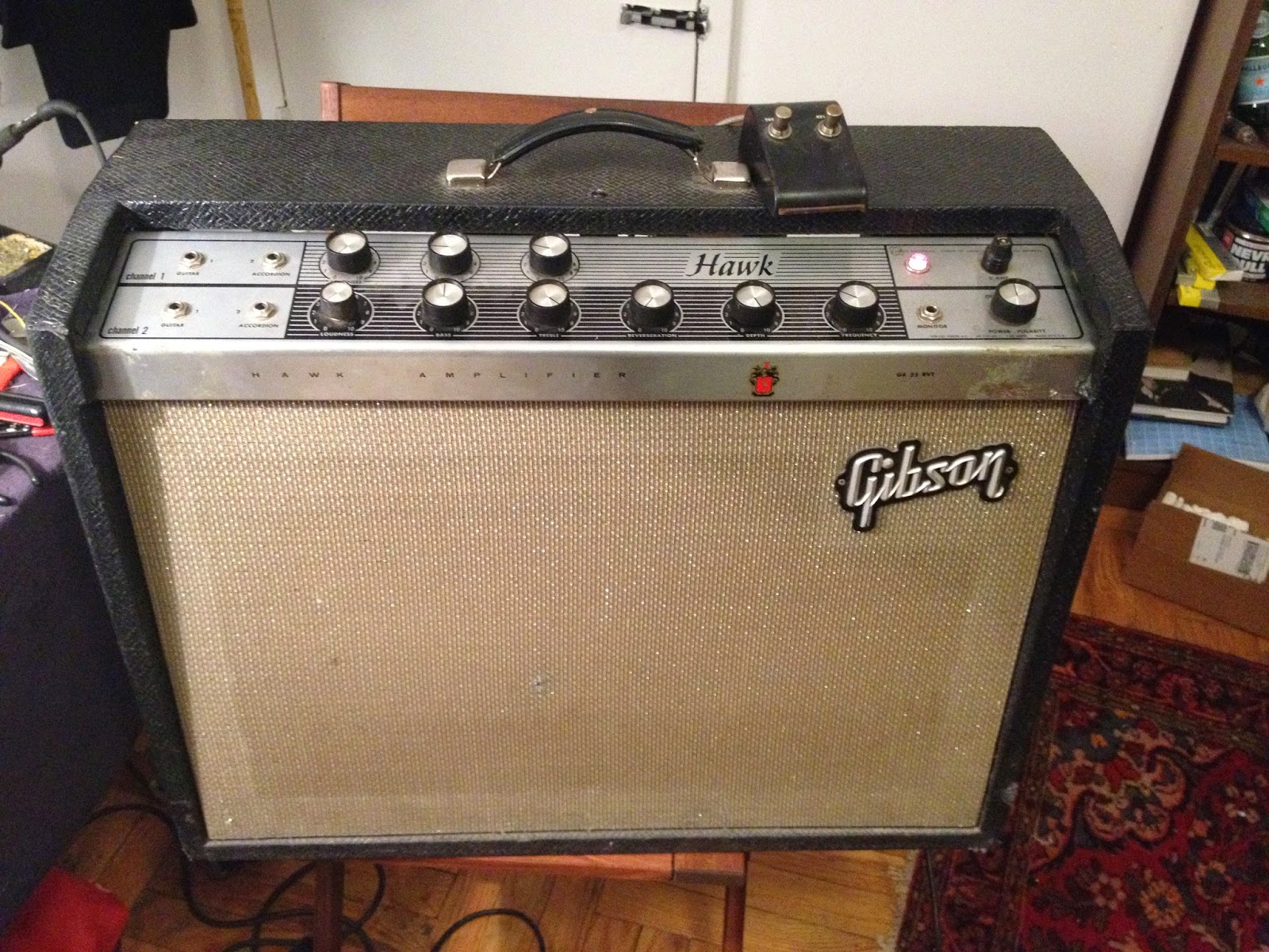 Jefs Tube Amp Blog 1965 Gibson Hawk amplifier, 7591 model