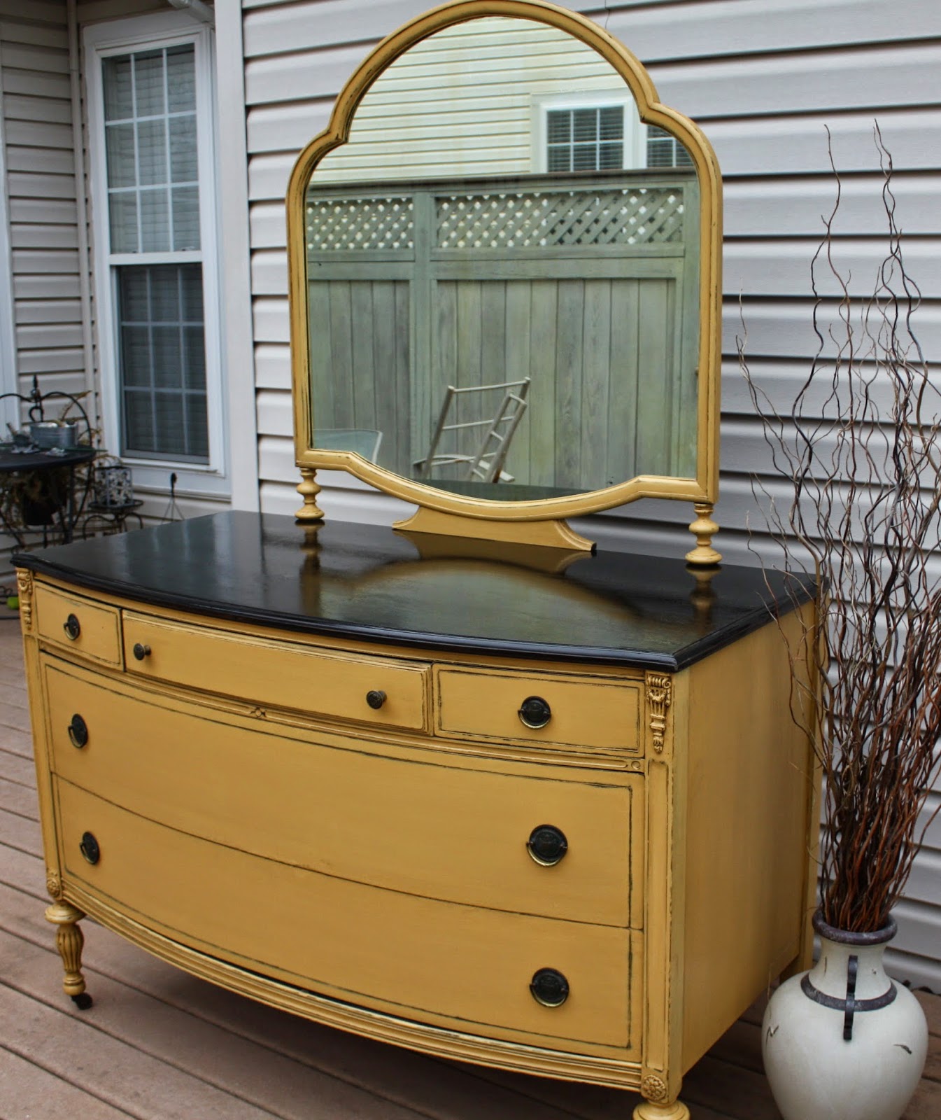 Vintage Dresser With Mirror