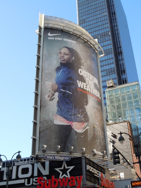 Nike outrun weather billboard