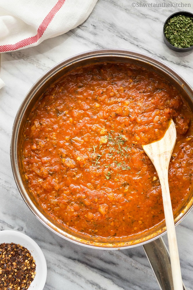 Shweta in the Kitchen Arrabbiata Sauce Recipe Spicy Pasta Sauce