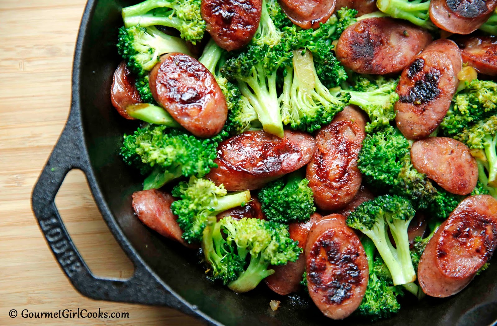 Gourmet Girl Cooks Sausage & Broccoli Quick, Easy Low Carb