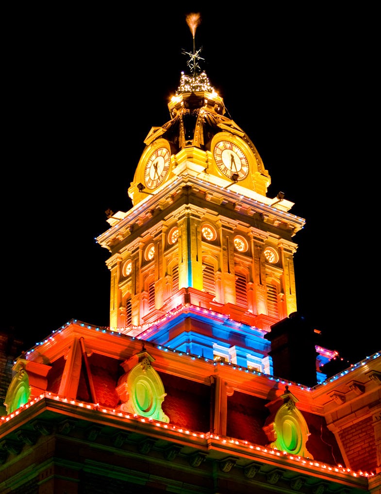 The Clock Tower At Christmas