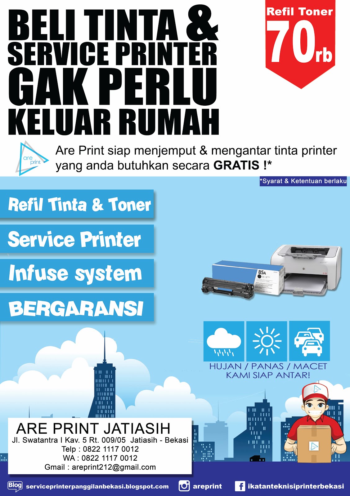 Service printer panggilan
