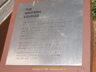 Petersham Inn commemorative plaque