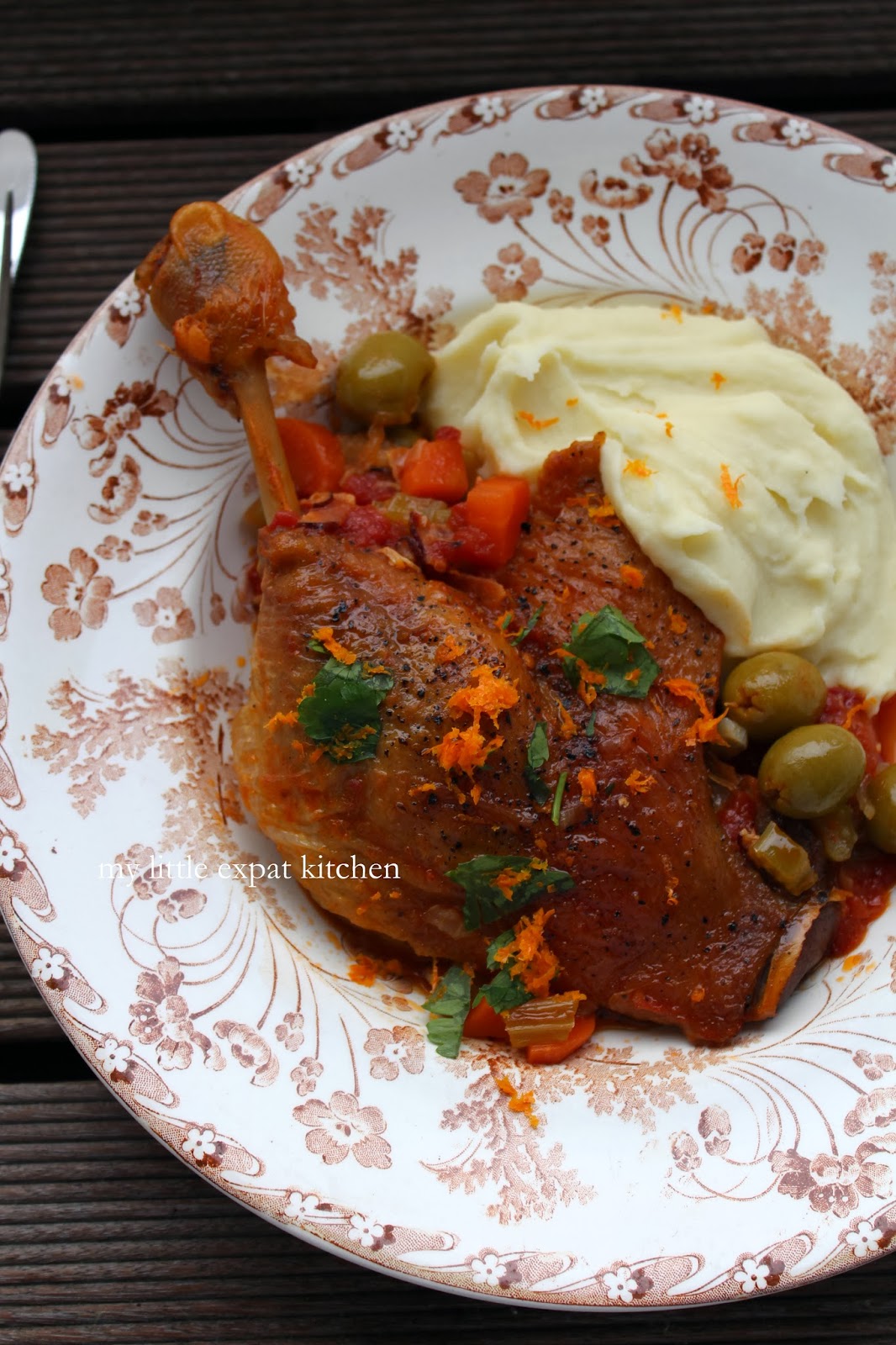 My Little Expat Kitchen Duck legs with green olives (and exciting news)