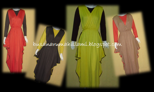 Baju Muslim Murah Trend 2012 Gamis Rok Kaftan Sifon Bahan Kaos 