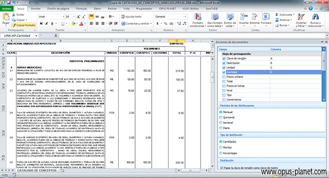 presupuestos en excel