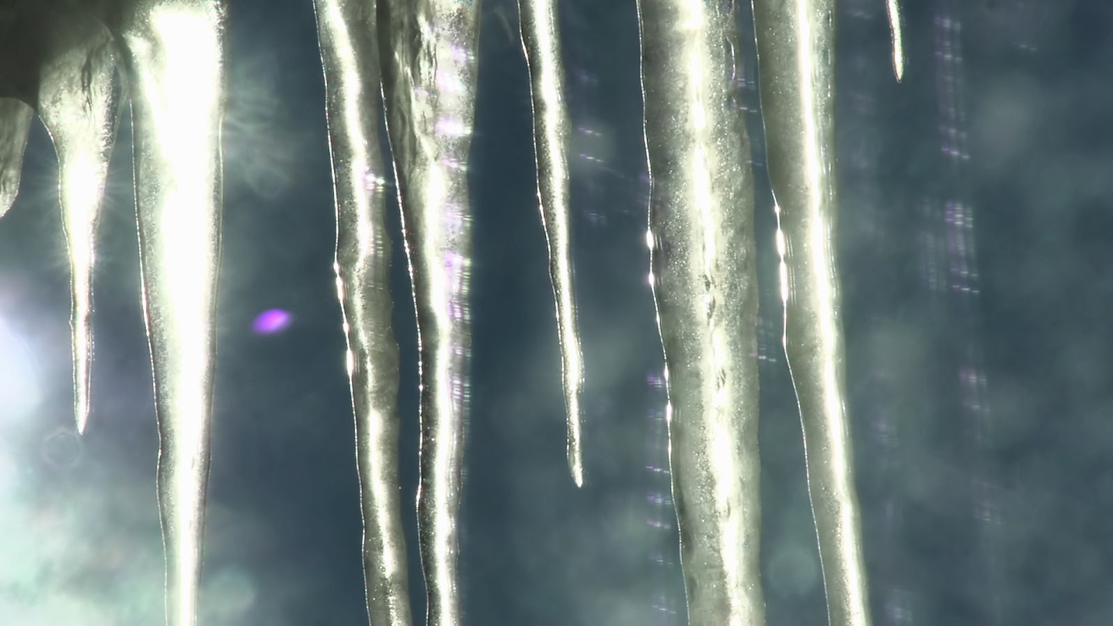 Icicles and Sun Time Lapse