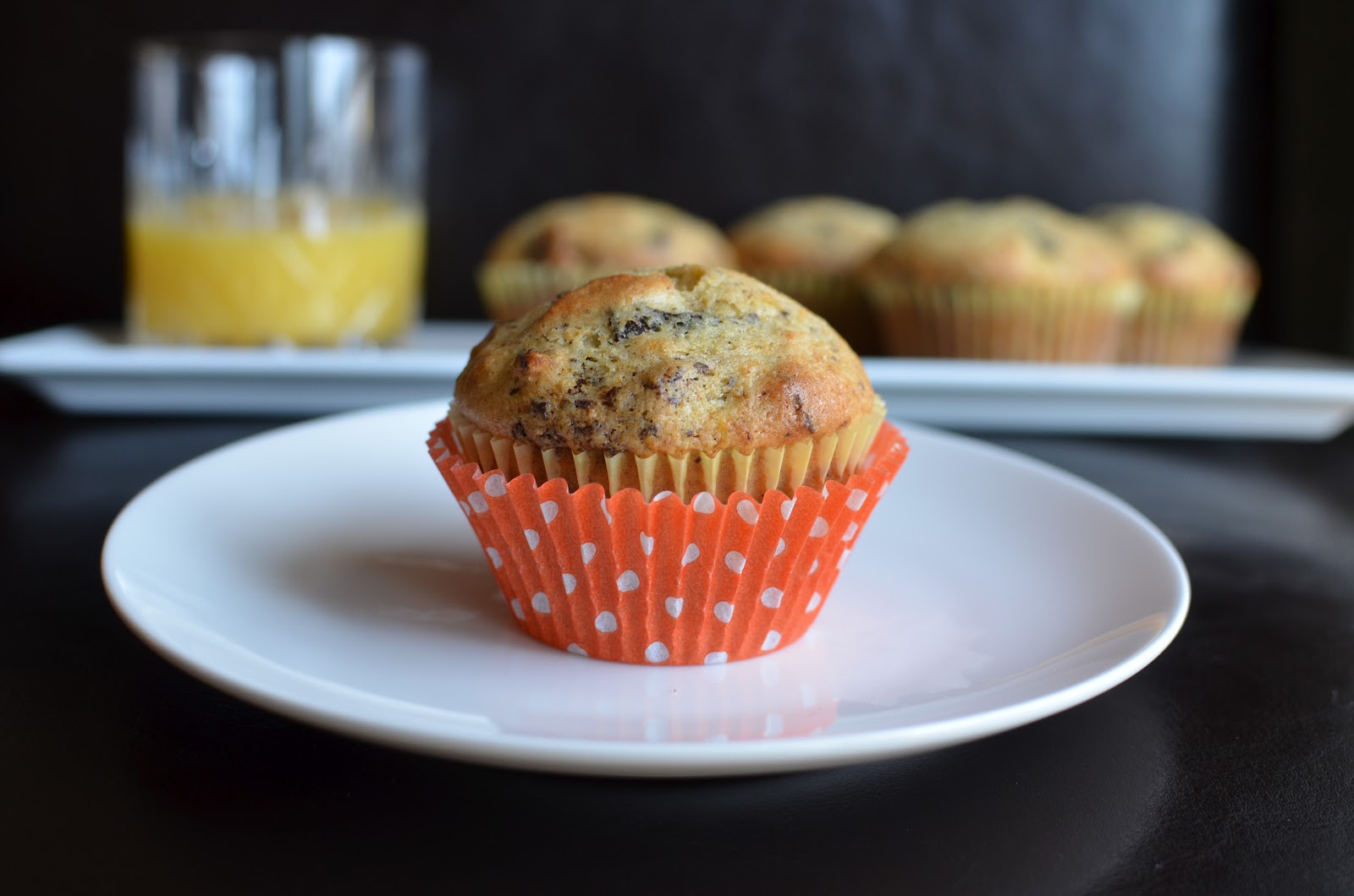 Playing with Flour Orange muffins with bittersweet chocolate chunks