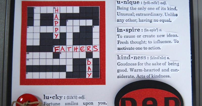 LEM Photography and Papercrafting: A Crossword Father's Day Card