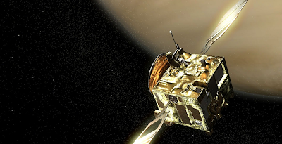 Artist's impression of Venus Express Credit: ESA (Image by AOES Medialab)