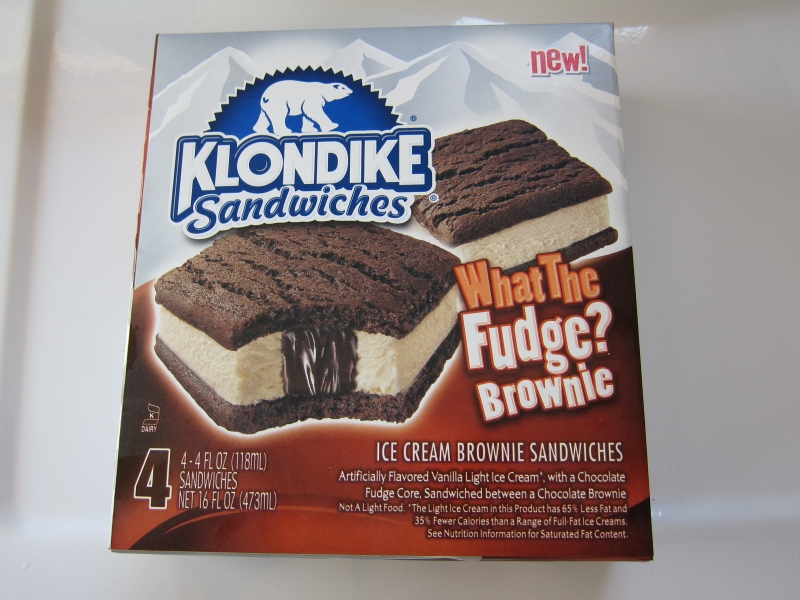 Frozen Friday Klondike What the Fudge? Brownie Ice Cream Sandwiches
