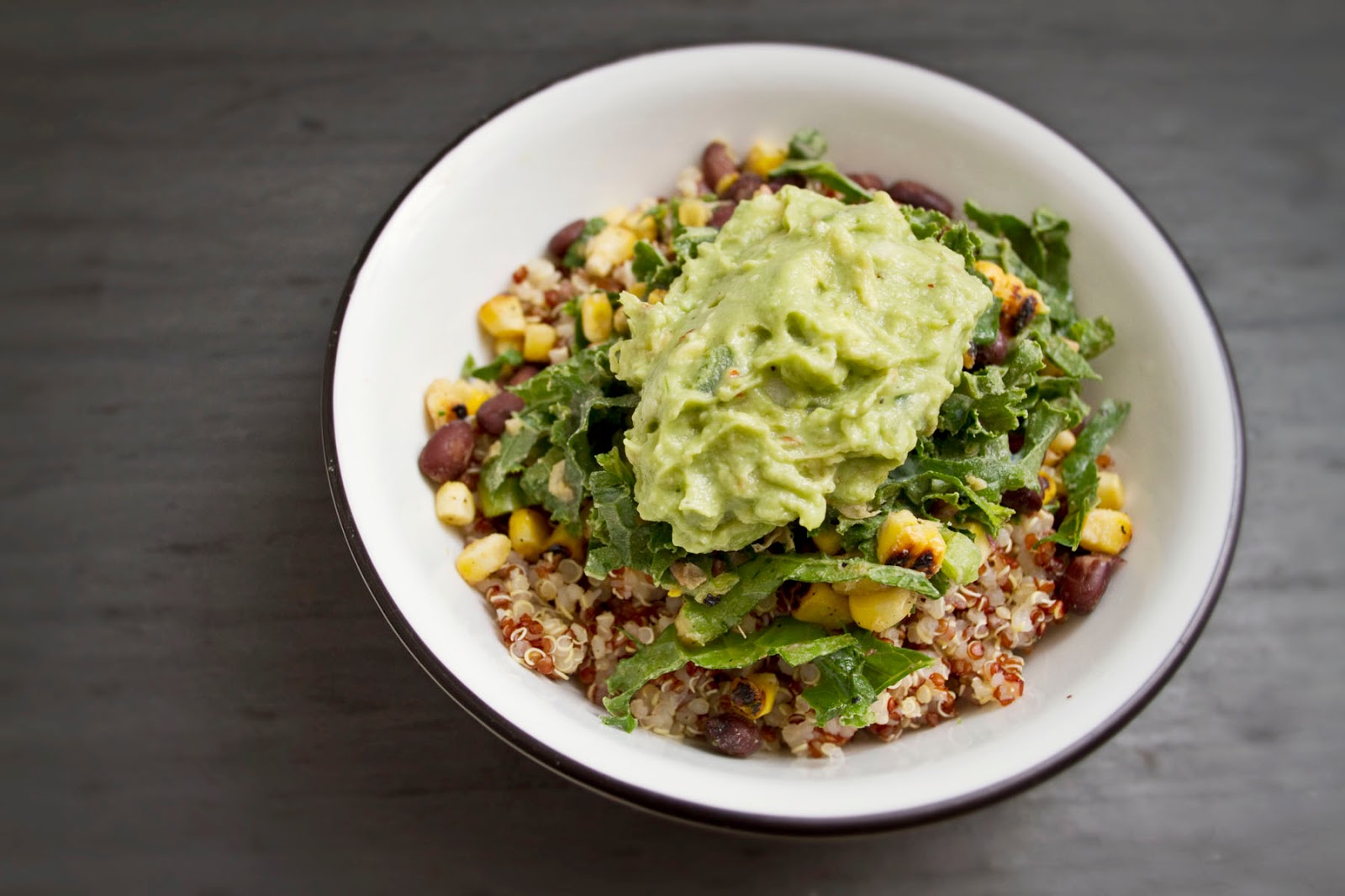 Little Market Kitchen Corn, Black Bean, and Kale Quinoa Bowl with