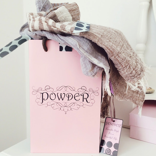Powder scarves, fashion blog