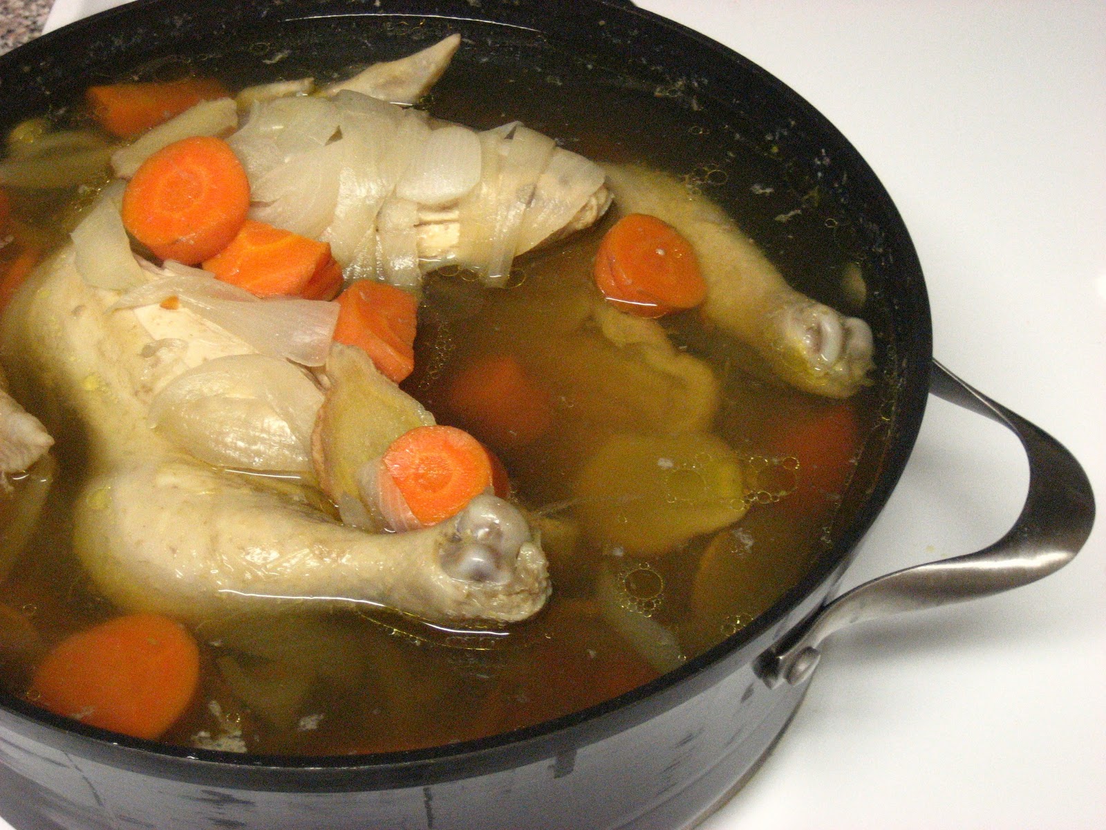 The Foodie Next Door Whole Poached Chicken & Homemade Stock