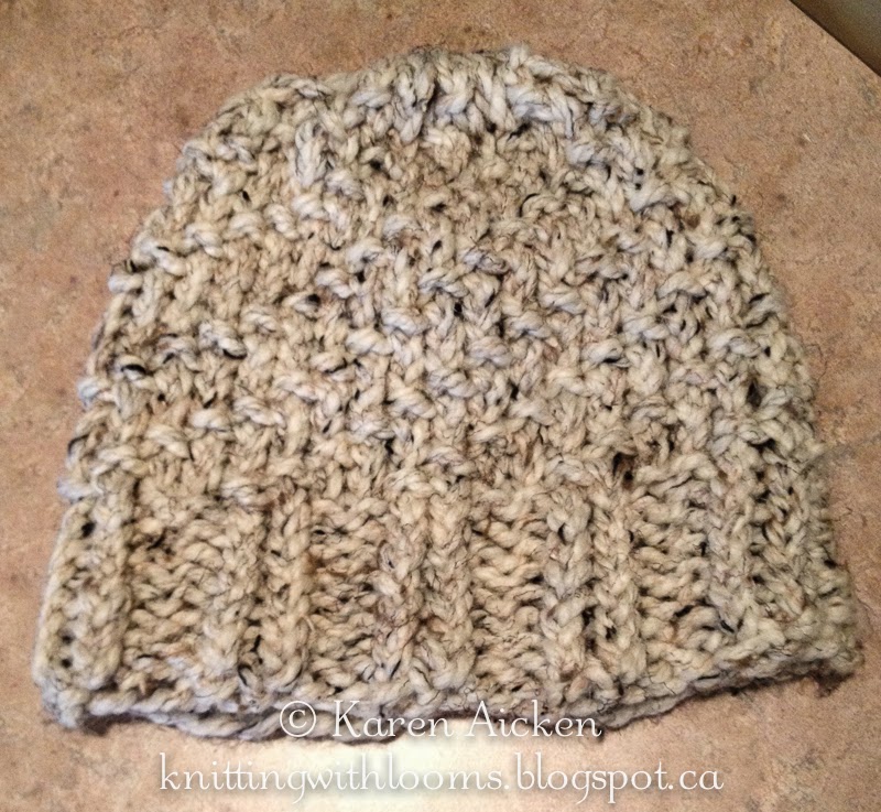 Knitting With Looms Oatmeal Spiral Hat