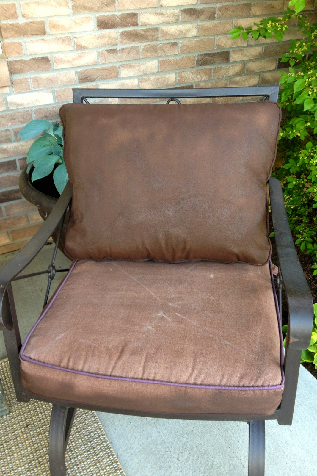 DIY Why Spend More Spray painting outdoor cushions