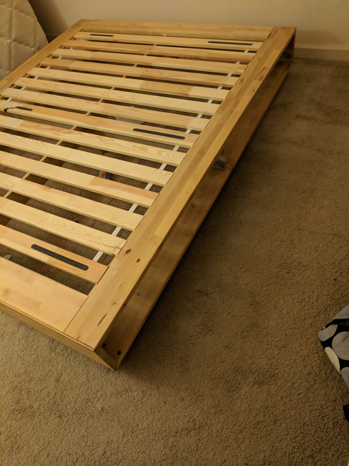 Appaly I Have A Blog Now Ikea Bed Frame Instructions There S Two Little Pegs On Both Sides Make Sure The Last Slat Ends Is Far Side Of Those So It Ll Be Peg