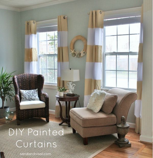 DIY Painted Curtains