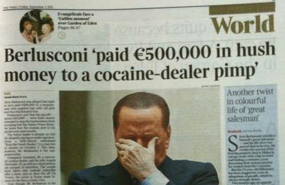 La prima pagina del ‘Times’ del 2 settembre 2011 La prima pagina del ‘Times’ del 2 settembre 2011