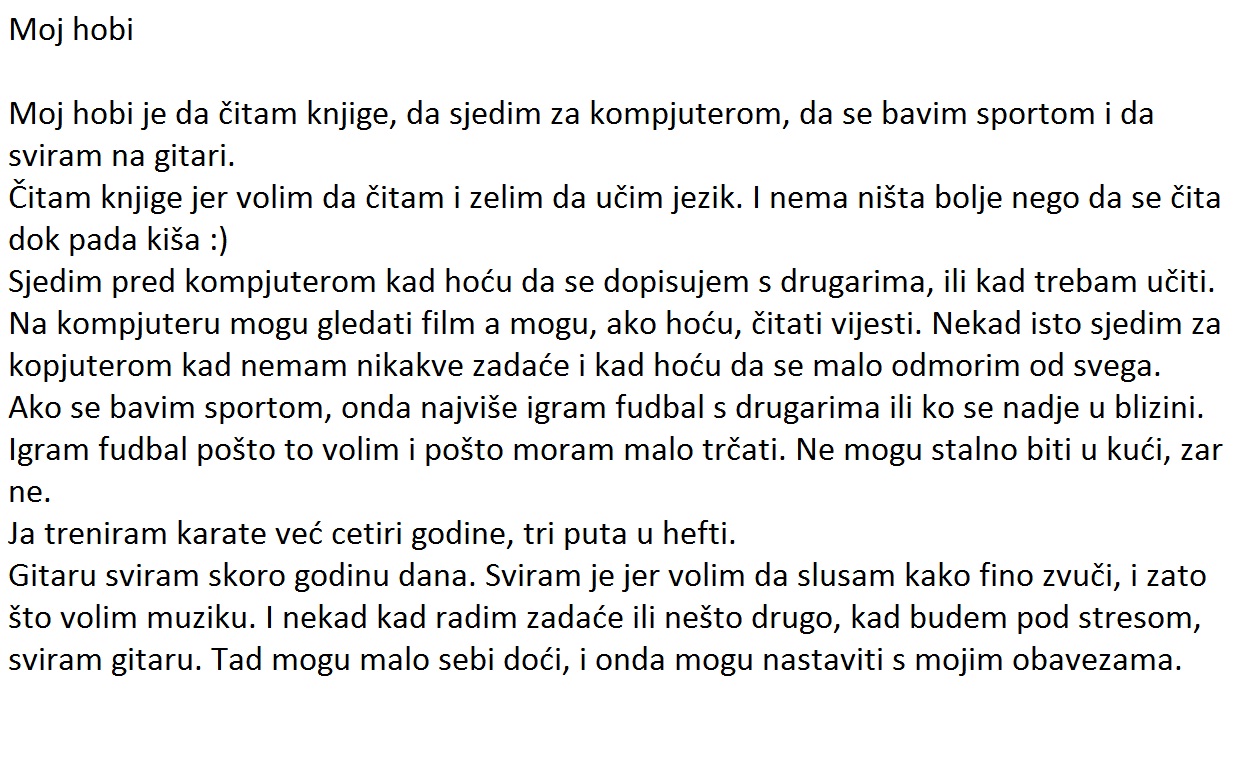 Sastav - Pismeni Sastav iz srpskog