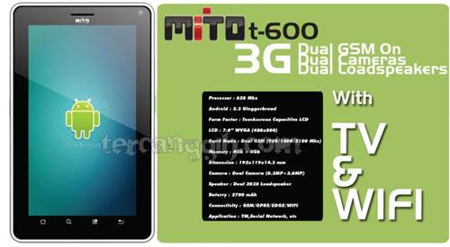 Harga Tablet Mito T600