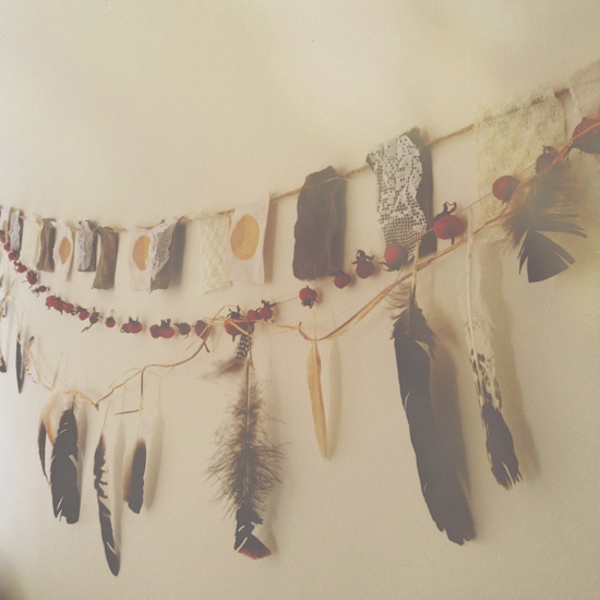 Moondaughter Luna and Soul Feathering the Nest DIY Dream Catcher Garland