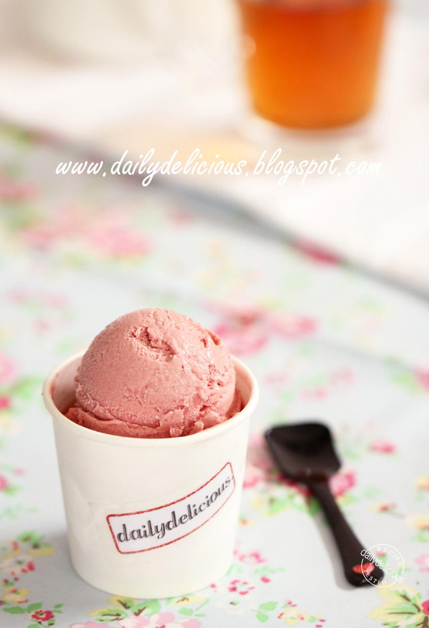dailydelicious Strawberry Ice cream Tangy sweet ice cream to brighten