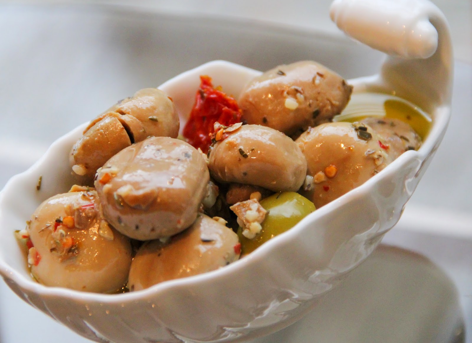 Niloufer's Kitchen Pickled Mushrooms