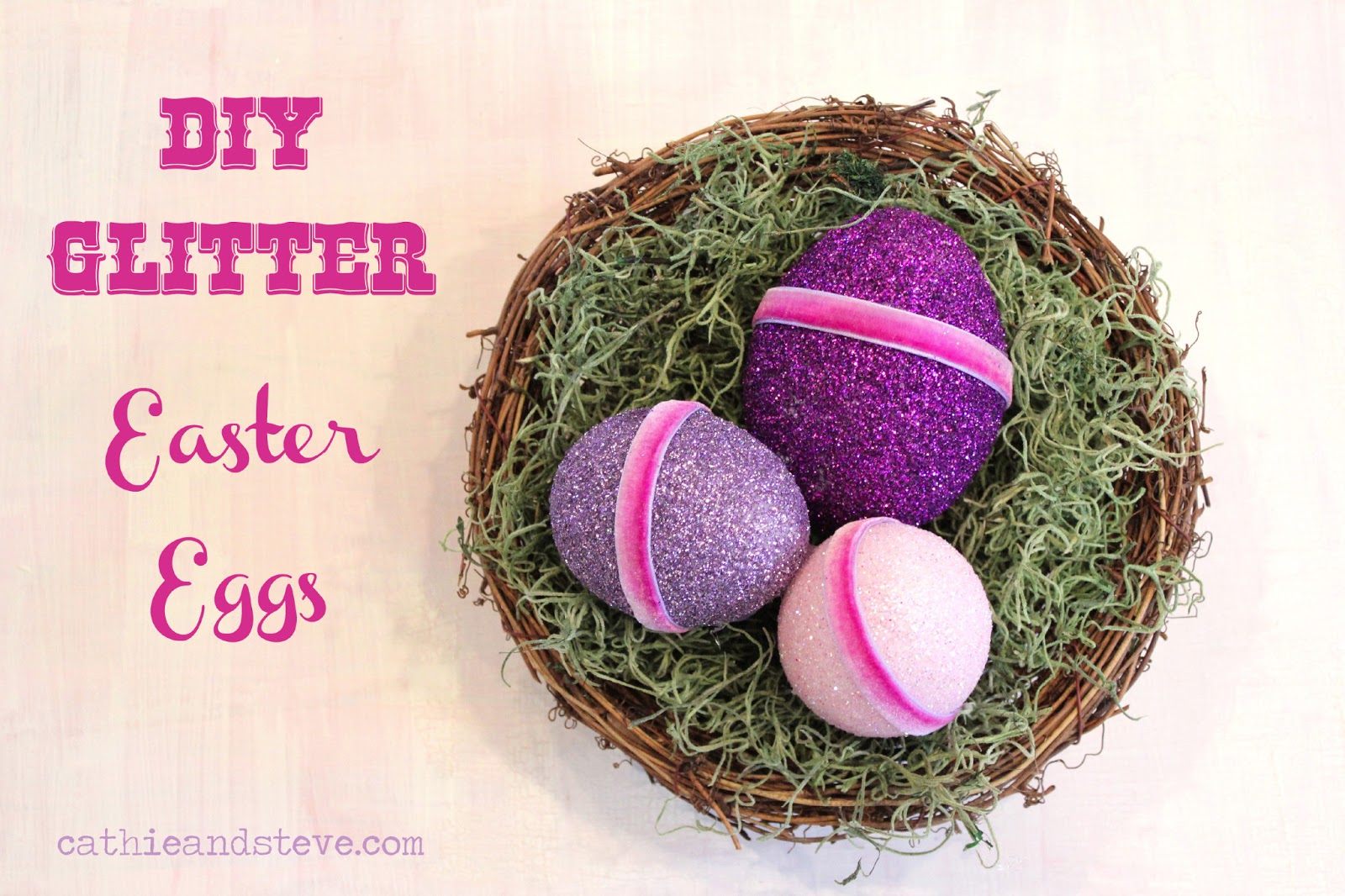 Cathie Filian DIY Glitter Easter Eggs with Mod Podge