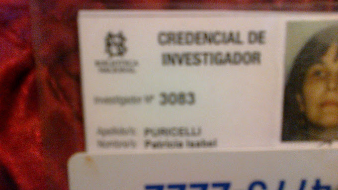 CREDENCIAL DE INVESTIGADORA DE LA BIBLIOTECA NACIONAL  ARGENTINA